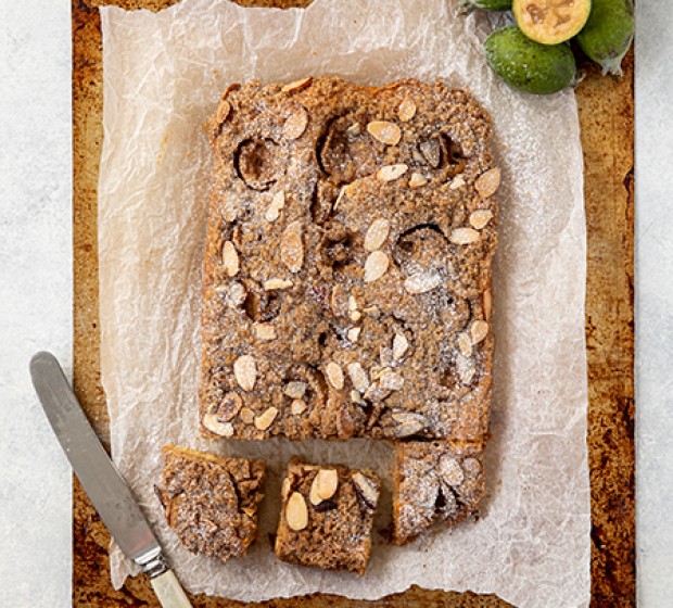 Feijoa Crumble Slice