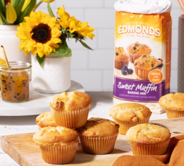 Lemon, Passionfruit & White Chocolate Muffins